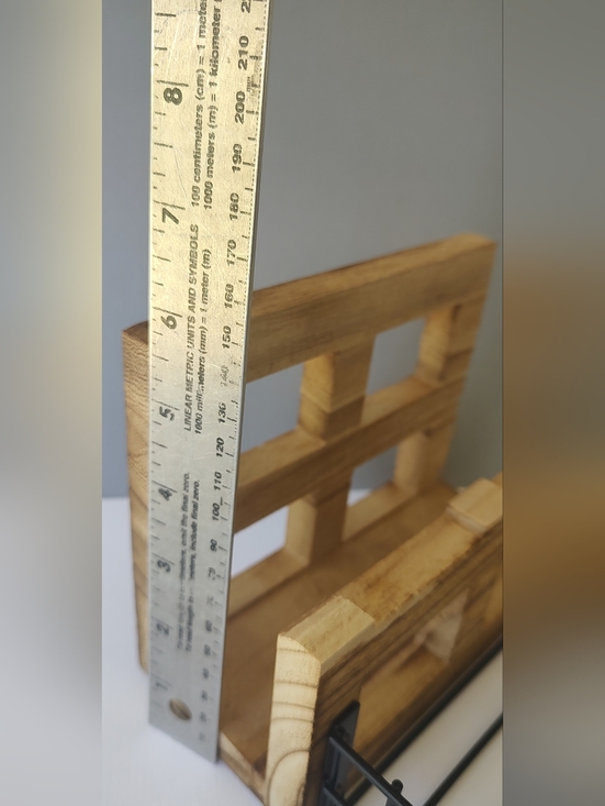 Decorative Napkin Holder Wood Regular Size New With Space For Salt And Pepper - Picture 6 of 8